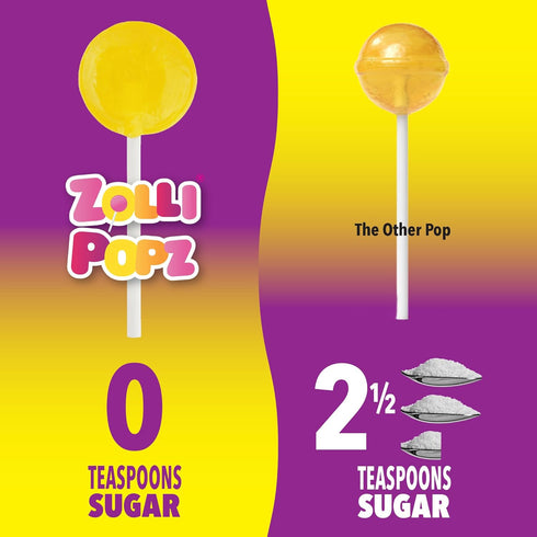 Zollipops Clean Teeth Lollipops, Peach, 6.2 Ounce - Anti-Cavity, Sugar-Free Candy for a Healthy Smile, Delicious Peach Flavor for a Tasty and Dent...